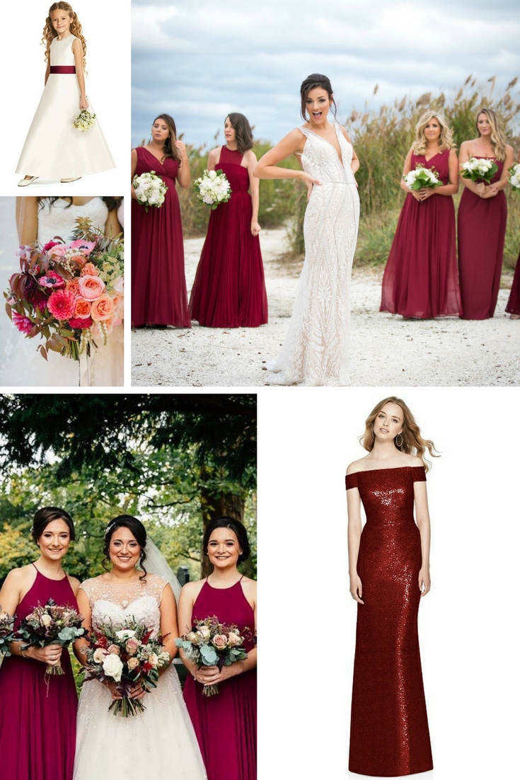 Burgundy bridesmaid dresses
